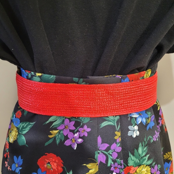 Vintage red woven belt Milor 80s retro woven belt - Picture 2 of 7